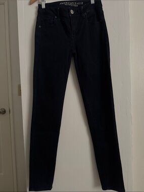 American Eagle Outfitters Women’s Dark Blue Skinny Jeans - Sleek Stretch Fit